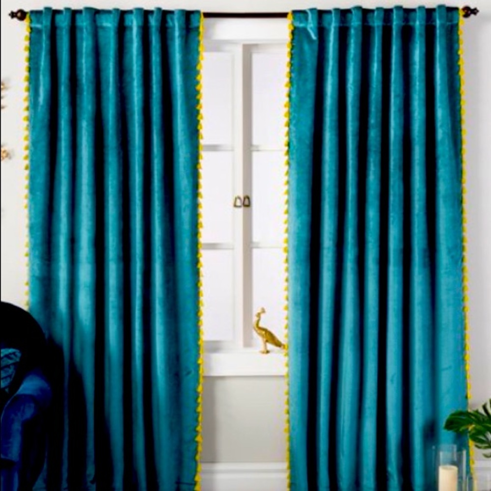 Four Curtain Panels with Tassels - Opalhouse